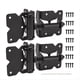 thumbnail image 1 of Bisagras de Puerta de Automático de Alta Resistencia para Cercas de Madera, Kit de Herrajes con Bisagras Ajustables A 90 Grados (Paquete de 2), 1 of 9