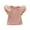 Pink, variant on PINQI Children Casual Tops Girls Color Wave Dot Bubble Sleeve T Shirt Summer Crewneck Solid Color Blouse for Activewear 1 to 6 Years