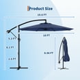 thumbnail image 2 of Garvee 10 feet Offset Hanging Patio Umbrella, 8 Ribs, Blue, 2 of 7