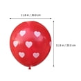 thumbnail image 3 of 1 Set de Ballons en Forme d'Amour Ballons de Fête pour la Décoration de la Saint-Valentin (Rouge Blanc), 3 of 6