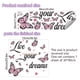 thumbnail image 3 of Adhesivos de pared Live Your Dreams, acuarela, mariposa, rosa, 3 of 3