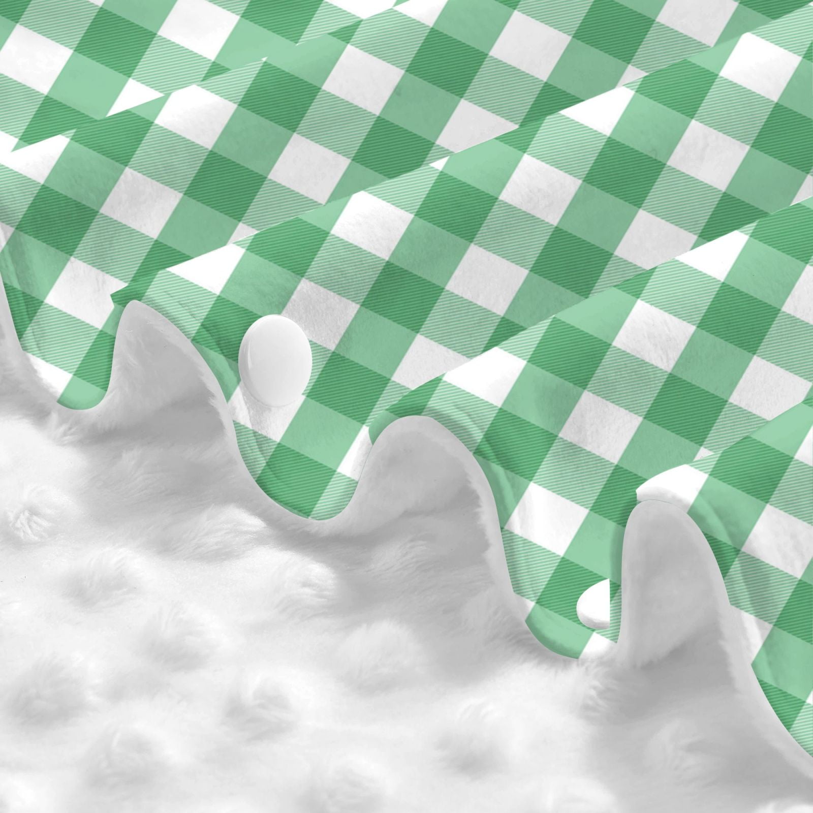 Car Seat Cover Baby - Gingham White green plaids checkered Breathable Infant Car Seat Cover for Baby Carseat, Lightweight Comfort Baby Essentials Must Haves Newborn Stuff for Girl Boy