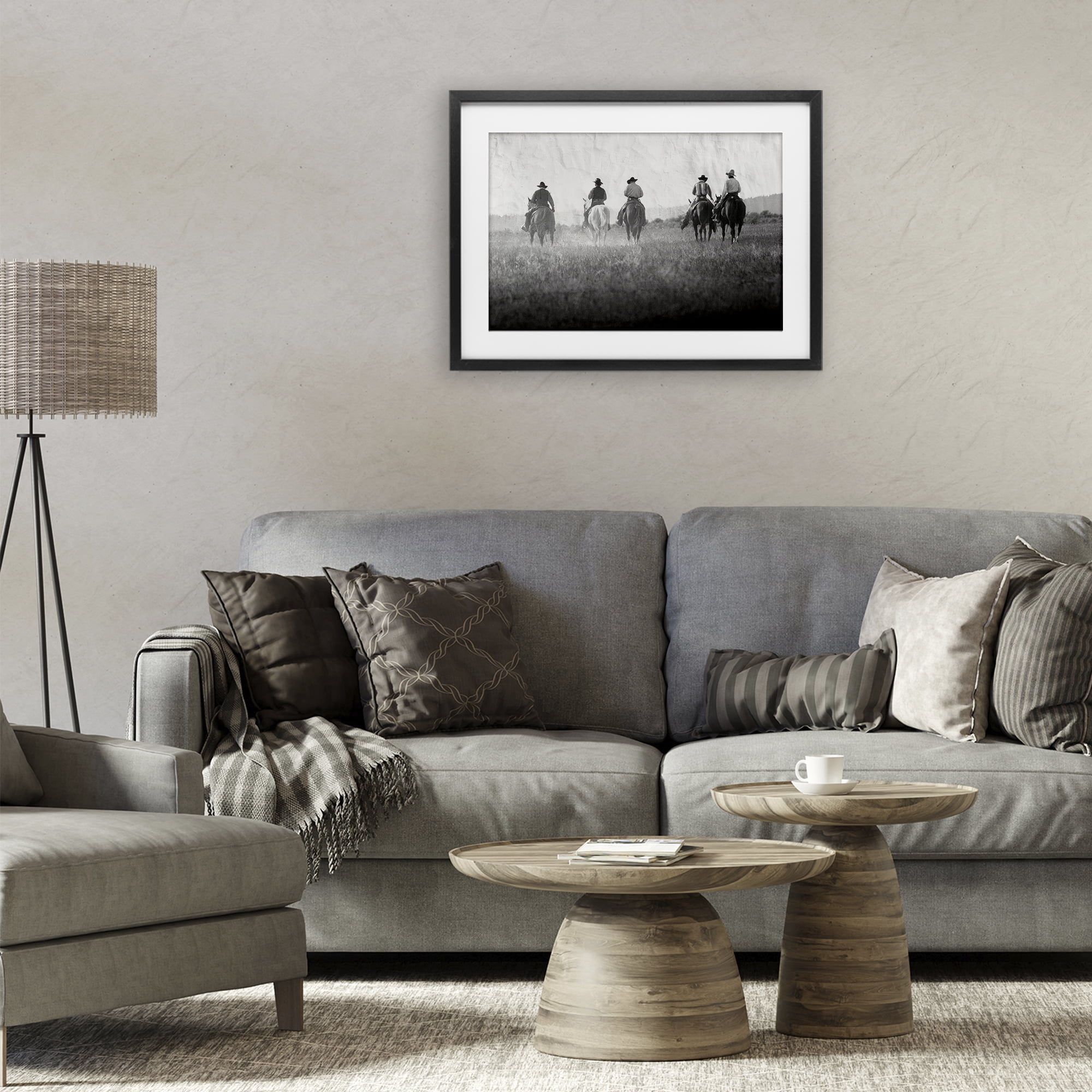 Stupell Industries Riding Toward The Horizon Black Framed Print Under Glass, design by Superstock