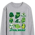 thumbnail image 3 of Star Wars - St. Patrick's Day Green Grid - Men's Long Sleeve Graphic T-Shirt, 3 of 5