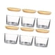thumbnail image 4 of Paquete de 6 frascos para velas para bricolaje, recipientes de vidrio transparente con tapas de madera., 4 of 7