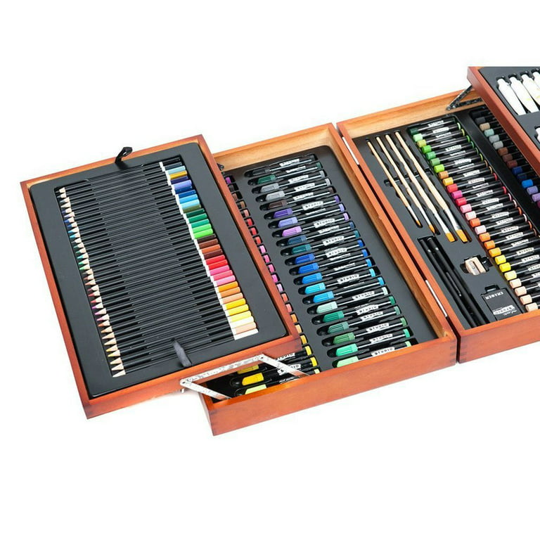 Mont Marte 90-Piece Premium Art Set, Wood Art Supplies for Painting and  Drawing, Essentials Art Kit in Portable Aluminium Case, Includes Acrylic