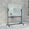 thumbnail image 2 of U Brands Magnetic Glass Dry-Erase Board Rolling Easel, 48 x 36 inches, White Frosted Surface (2368U00-01), 2 of 2