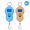 blue and orange, variant on Portable Digital Hanging Hand Scale 2-Pack, 50kg/110lb Electronic Luggage & Package Scale with Stainless Steel Hook, Multi-Unit Conversion (kg/lb), Lightweight Travel & Home Utility Scale