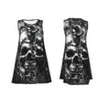 thumbnail image 7 of Honeii Chained Skull Artwork Print Women's Sleeveless Dress, Loose Fit Casual Dress for Women, Summer Fashion Dress, 7 of 7