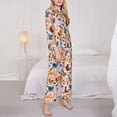 thumbnail image 3 of Logiee Cute Chickens Print Womens Pajamas Set,Long Sleeve Sleepwear,Button Down Lounge Set 2 Pieces,Soft Nightwear Pjs Set-X-Large, 3 of 7