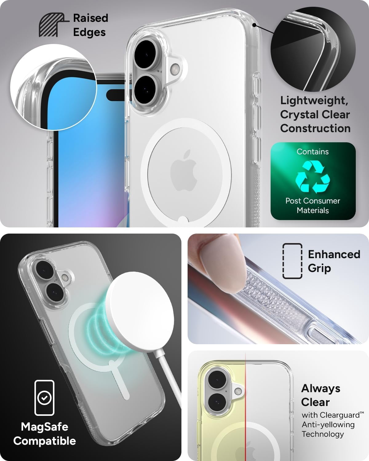 ZAGG Crystal Palace Snap Case for iPhone 16 Clear