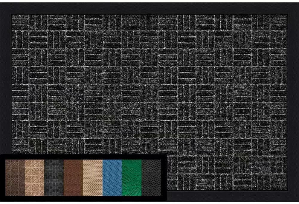 Amagabeli Large Outdoor Doormat Rubber Shoes Scraper 24" x 36" rug013