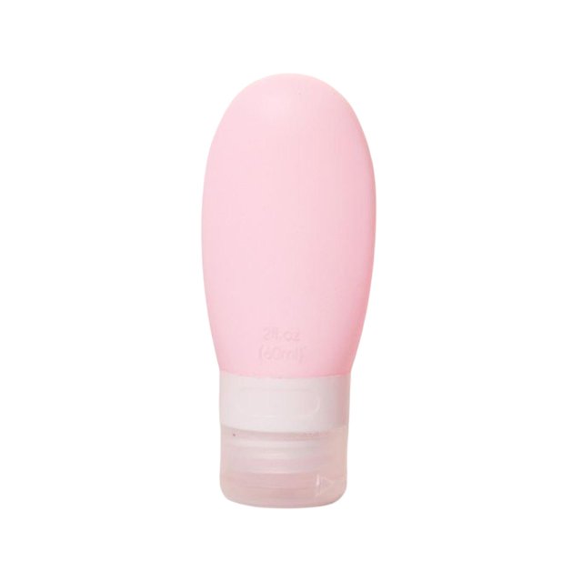 TISHITA Silicone Travel Bottle Traveling Size Liquid Container for Soap Cosmetic Pink
