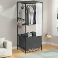 thumbnail image 4 of Portable Closet, Brochao Portable Wardrobe Storage Closet, Clothes Storage Cabinet with Curtain, for Bedroom, Clothes Room, Black, 4 of 10
