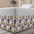 thumbnail image 1 of Botanical Bed Skirt, Watercolor Artwork of a Summer Garden with Blooming Flowers Mother Nature Theme, Elastic Bedskirt Dust Ruffle Wrap Around for Bedding Decor, 4 Sizes, Multicolor, by Ambesonne, 1 of 2