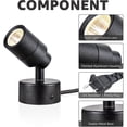 thumbnail image 2 of Paquete de 2 luces LED para interiores, foco interior de piso con luces ascendentes de 3w, iluminación interior con acento de 3000k, 2 of 5