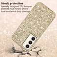 thumbnail image 4 of Compatible with Samsung Galaxy S23 Plus Case, Glitter Sparkly Samsung S23 Plus Phone Case with Slim Silicone Shockproof Protective Bumper Cover for Cute Girls Women (Gold), 4 of 12