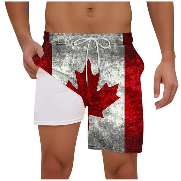 Pantalones Cortos para Hombre de Cintura Elástica con Bolsillos Pantalones de Playa de Impresión Casual, Poliéster Ligero de Moda para la Primavera Verano Al Aire Libre Y el Uso Diario