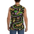 thumbnail image 4 of Bingfone Mardi Gras3 Pattern Men's Tank Tops Workout Sleeveless Tee Shirts Running Beach Tanks for Men-Medium, 4 of 8