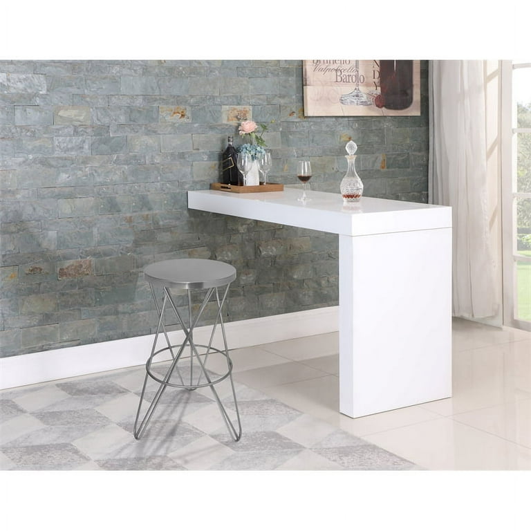 Meridian Furniture Mercury Bar Stool - Silver Meridian Furniture Mercury Bar Stool - Silver
