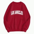 thumbnail image 5 of Towmus Women's Oversized Sweatshirt Los Angeles California Oversized Crewneck Pullover Hoodies Casual Knit Graphic Casual Tops Sweater, 5 of 5