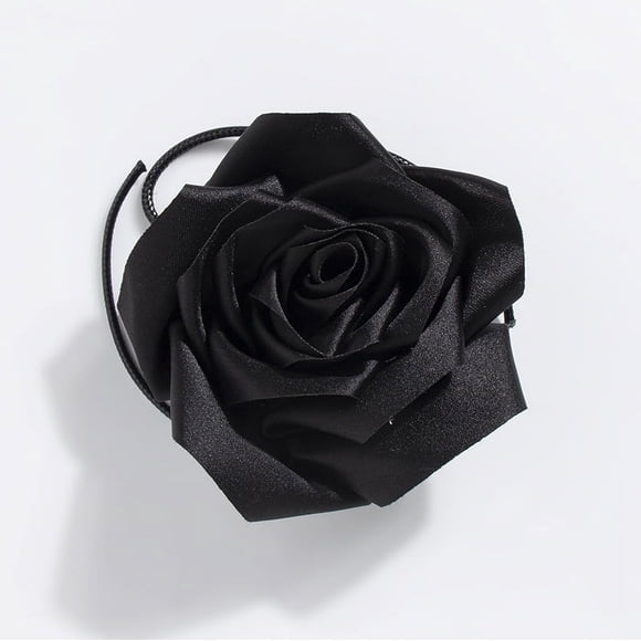 XmhyTop Rose Flower Waist Belt Dress Belt Decorative Waistband Flower Waist Chain Waist Rope Belt for Women Dress (Black)