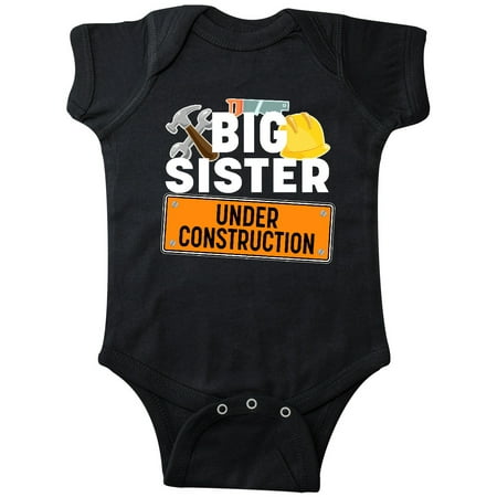 

Inktastic Big Sister under construction Gift Baby Girl Bodysuit