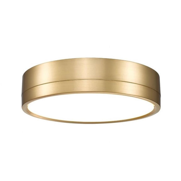 24W 1 Led Flush Mount in Modern Style-3 inches Tall and 12 inches Wide-Modern Gold Finish Bailey Street Home 372-Bel-5171915