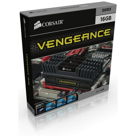 Corsair 2 Gb Dimm Ram - Corsair Vengeance - DDR3 - 16 GB : 4 x 4 GB - DIMM 240-pin - 1600 MHz / PC3-12800 - CL9 - 1.5 V - unbuffered - non-ECC