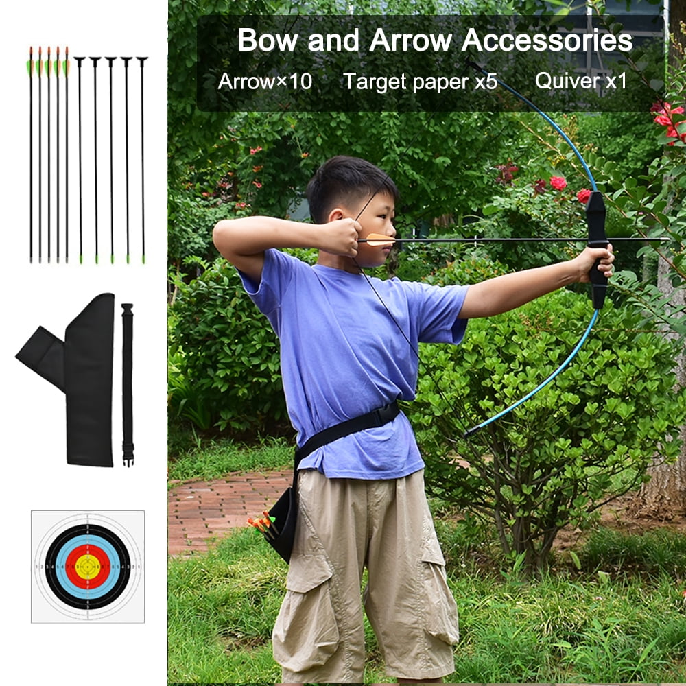 Runzkzy Youth's Direct Pull Training Bow and Arrow Outdoor Archery Competition Equipment Competitive Sports Bow and Arrow