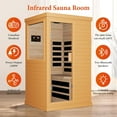 thumbnail image 4 of OUTEXER 800W Far Infrared Sauna with Carbon Heaters, Canadian Hemlock , Indoor Use, 4 of 9