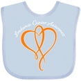 thumbnail image 3 of Inktastic Leukemia Awareness with Orange Ribbon Heart Boys or Girls Baby Bib, 3 of 4