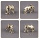thumbnail image 3 of Moluckfu Decorativa De Elefante De Latón Dorado Para Hogar Y Oficina Con Textura, 3 of 8
