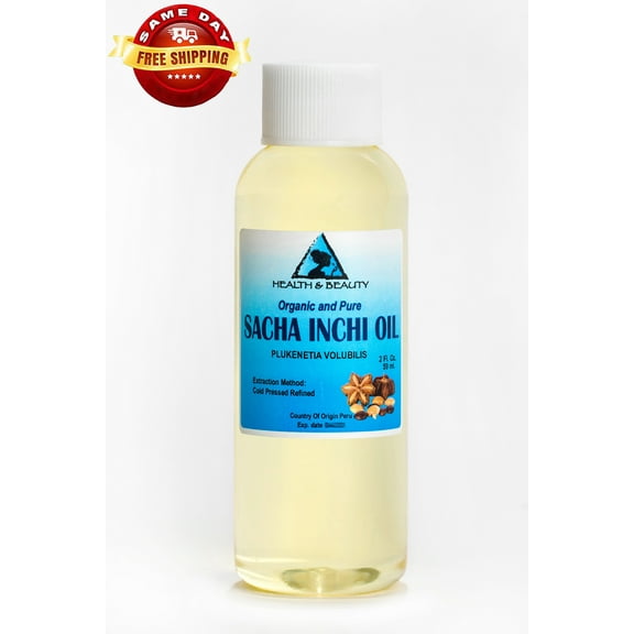 Sacha inchi oil refined organic carrier cold pressed 100% pure all natural 2 oz