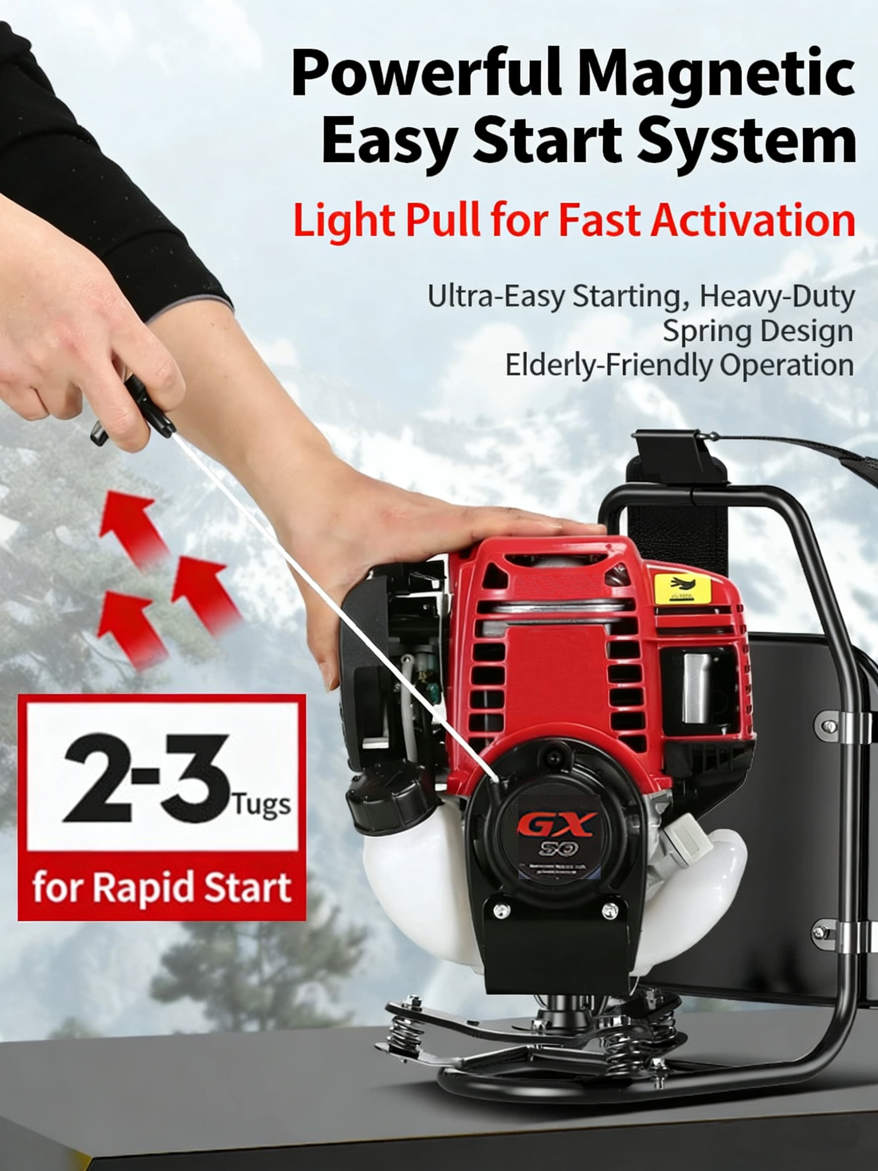 GX50 Backpack Gas Hedge Trimmer,Leaf Blower String Trimmers Lawn Mower Petrol Hedge Trimmer Chainsaw Brush Cutter