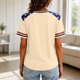 thumbnail image 5 of 9/11 25th Anniversary Shirt Womens WE Will Never Forget Tee Shirts | Lightweight Fabric, V Neck Short Sleeve Tops, American Flag, 2001-2026 25Th Anniversary Tops, Patriotic Honor Tee Shirt Beige,XL, 5 of 5