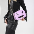 thumbnail image 3 of 9178 Bolso calabaza Bolso cruzado hombro color en cosido Bolso pequeño Halloween-PZ20230920006275 Púrpura, 3 of 8