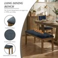 thumbnail image 6 of Harper & Bright Designs Expandable Dining Table Set for 6, Wooden Rectangular Kitchen Table with Removable Leaf, 4 Upholstered Dining Chairs and Long Bench, Light Brown, 6 of 20