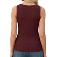 thumbnail image 4 of Sleeveless Crew Neck Women Slim Fit Ribbed Tank Tops Camisole, 4 of 6