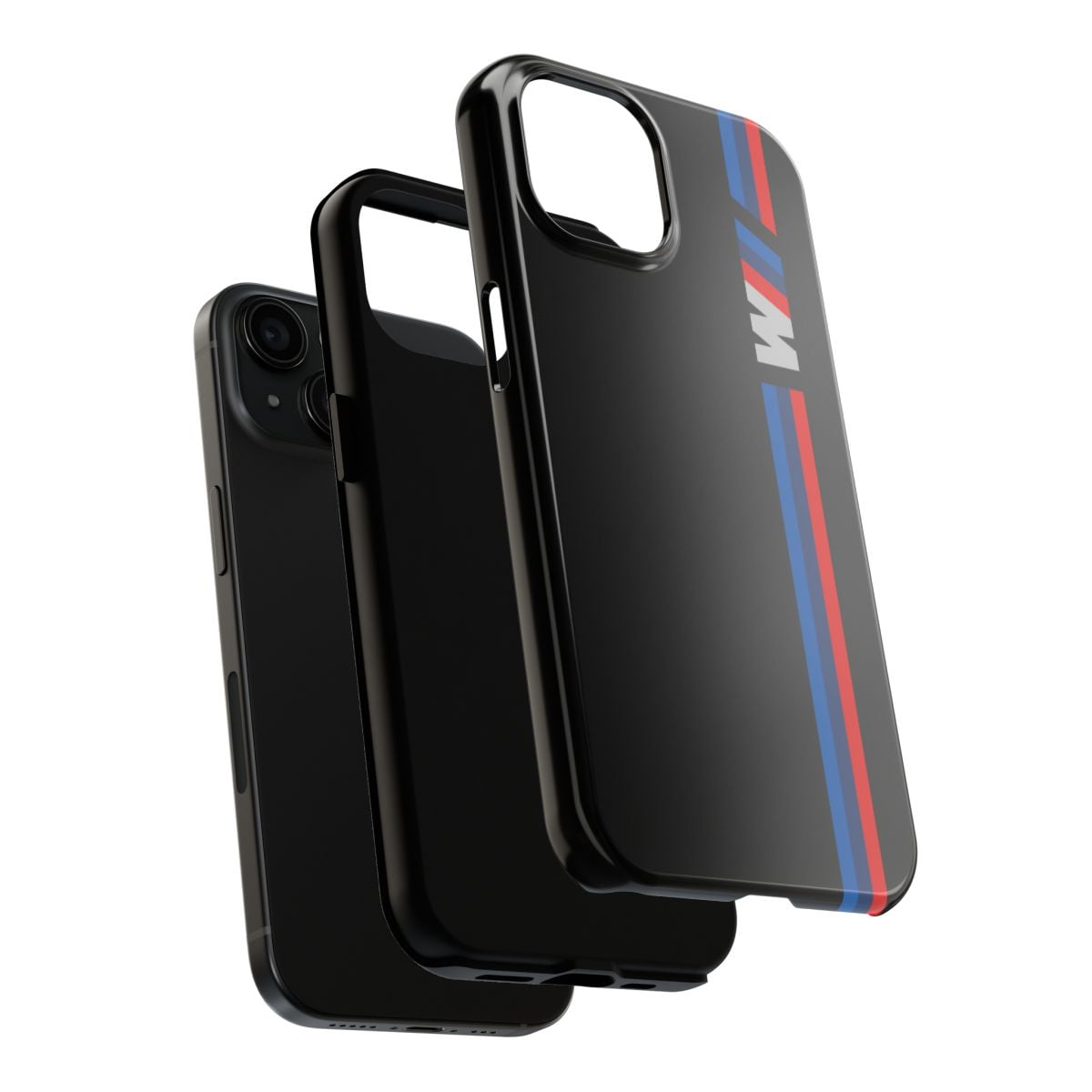 iPhone Tough Case - M Performance TriColor Stripe Design BMW Racing Car V - iPhone 15