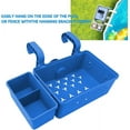 thumbnail image 5 of Poolside Storage Basket with Pool Cup Holder, Above Ground Pool Accessories, Large Capacity Waterproof Hanging Poolside Storage Basket Pool Storage Organizer for Pools (Blue-1PCS), 5 of 8