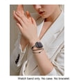 thumbnail image 5 of Stylish Bands Compatible with Apple Watch Band 38mm 40mm 41mm 42mm 44mm 45mm 49mm Iwatch SE Series 8/7/6/5/4/3/2/1 Women Dressy Jewelry Stainless Steel Accessories Wristband Strap, Black, 5 of 9
