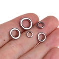 thumbnail image 4 of Yesbay 50Pcs Fishing Solid Stainless Steel Snap Split Ring Lure Tackle Tool Connector-S, 4 of 6