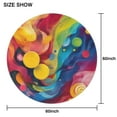 thumbnail image 6 of Colorful Abstract Pattern Round Tablecloth 60"x60",Wrinkle Wipeable Table Cloth for Kitchen Dining Room Picnic Patio Party, 6 of 6