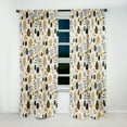 thumbnail image 2 of Designart "Subtle Charm In Beige Minimalism" Floral Blackout Curtain Panels, 2 of 4
