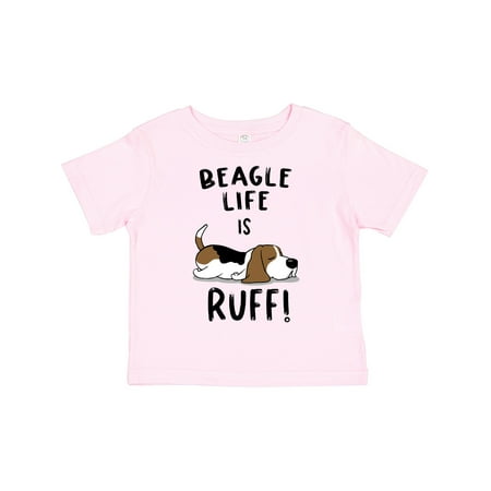 

Inktastic Beagle Life is Ruff! Gift Toddler Boy or Toddler Girl T-Shirt