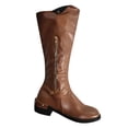 thumbnail image 2 of Botas de montar de vaquero a la moda para mujer, zapatos informales cálidos de tacón medio, botas de tubo medio Wmkox8yii sdhk147, 2 of 3