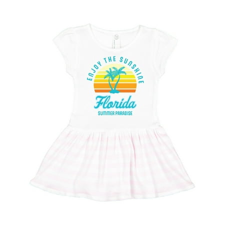 

Inktastic Enjoy The Sunshine Florida Summer Paradise Gift Toddler Girl Dress