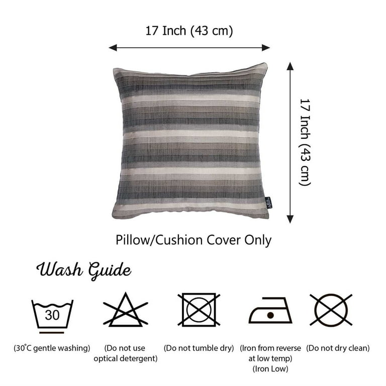 Gray Taupe And White Stripe Decorative Throw Pillow Cover Gray Taupe And White Stripe Decorative Throw Pillow Cover