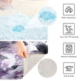 thumbnail image 4 of U-Shaped Toilet Mat Plush Bathroom Rug Mat Non Slip Bathroom Mats Light Purple and Black Floral, 4 of 5